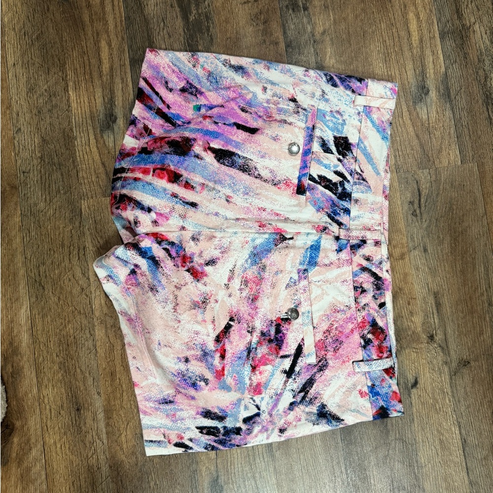 Calvin Klein Women's Abstract Pink Shorts - Picture 3 of 6